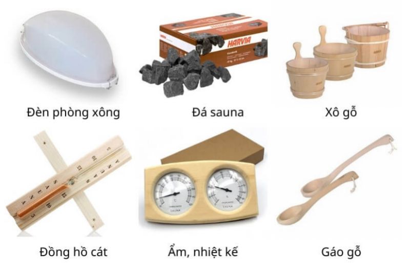 Các vật dụng cần thiết cho phòng xông hơi