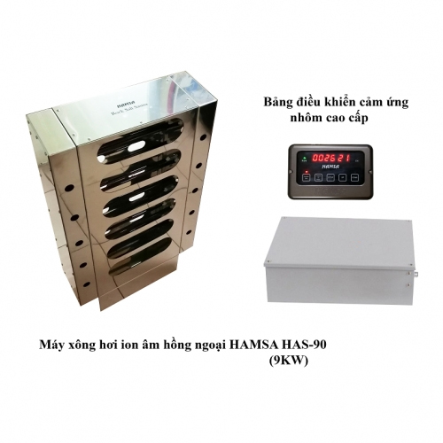 Máy xông hơi khô thương hiệu Hamsa với thiết kế nhỏ gọn, hiện đại