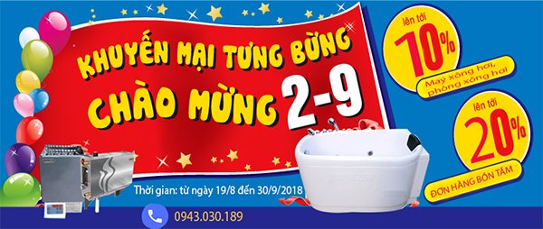 Khuyến mại tưng bừng - Chào mừng Quốc khánh