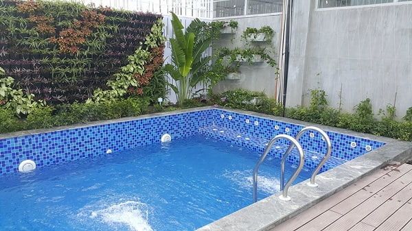 Hoàn thiện công trình bể bơi gia đình anh Hùng, thành phố Hưng Yên