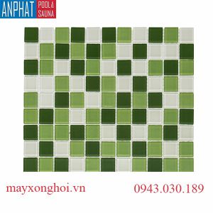 Gạch mosaic màu xanh trắng