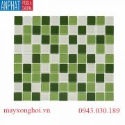 Gạch mosaic màu xanh trắng
