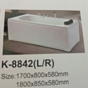 Bồn tắm massage nhập khẩu K-8842(L/R)