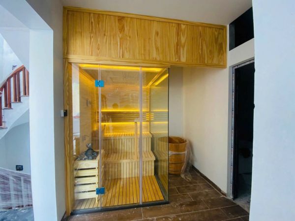 Hoàn thiện lắp đặt phòng xông hơi khô kết hợp máy Aleko 6kw tại TP Bắc Ninh